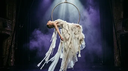 Light and texture on suspended fabric