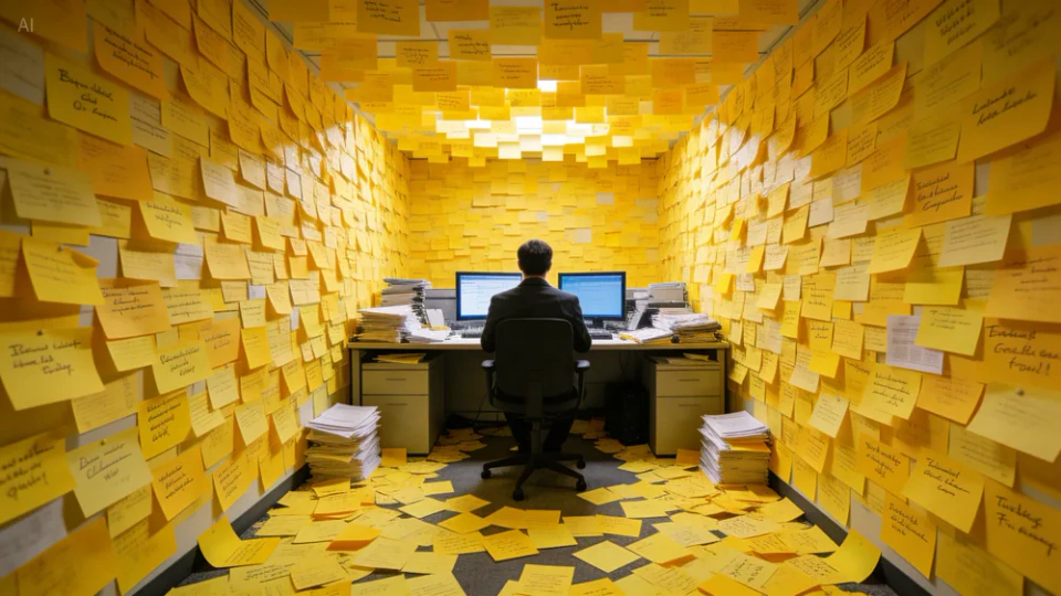 Cinematic composition in a yellow room
